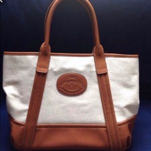 Ghurka canvas leather tote vintage
